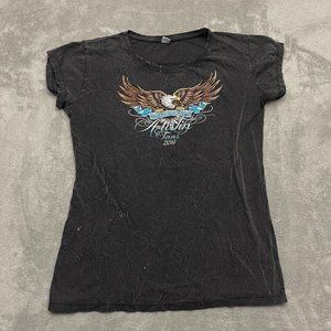 Women's Austin Texas Motorcycle Rally 3X Black Short Sleeve T-Shirt